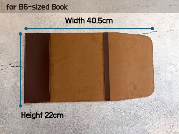 Leather Book Cover <br> [Brown / Dark Brown Color ] <br> [for B6-sized / A5-sized Book] - Image 9