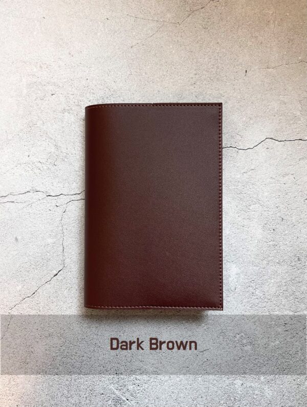 Leather Book Cover <br> [Brown / Dark Brown Color ] <br> [for B6-sized / A5-sized Book] - Image 5