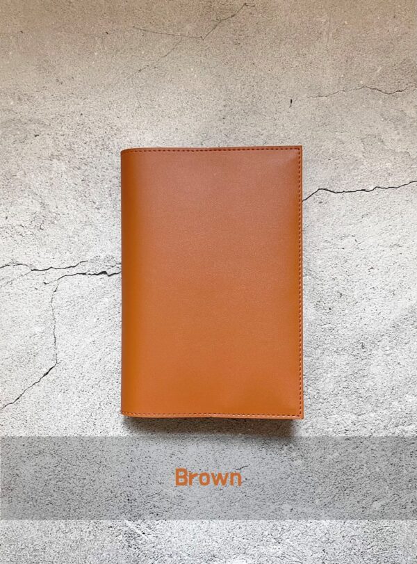 Leather Book Cover <br> [Brown / Dark Brown Color ] <br> [for B6-sized / A5-sized Book] - Image 2