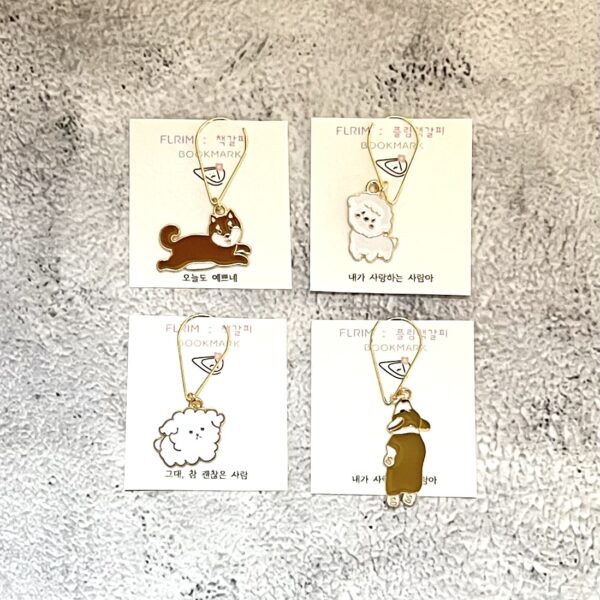 Cute Clip Bookmark Set <br> of 4 types <br> [Dog Set / Cats Set] - Image 2