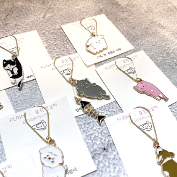 Cute Clip Bookmark Set <br> of 4 types <br> [Dog Set / Cats Set] - Image 8