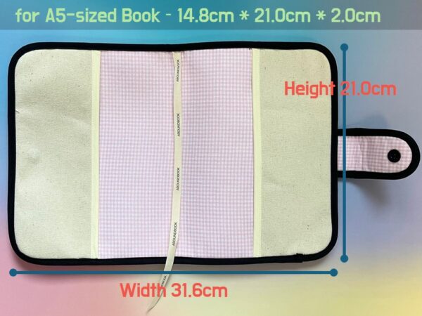 Shirring Quilted Fabric Book Cover [for B6-sized / A5-sized Book] - Image 8