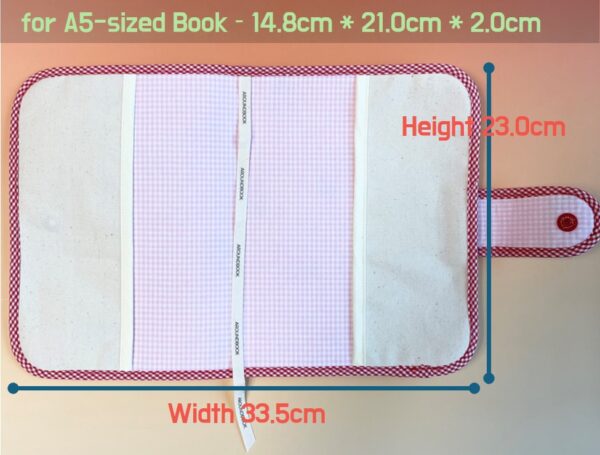 Strawberry Milk Fabric Book Cover [for B6-sized / A5-sized Book] - Image 8