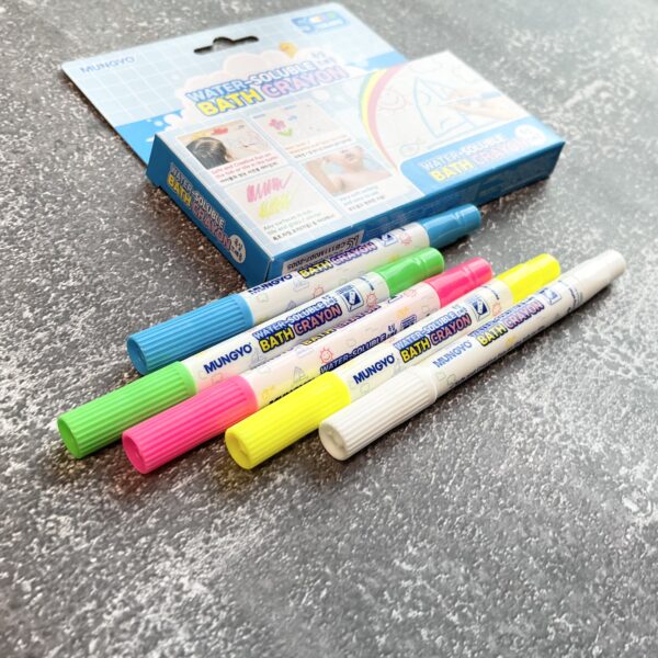 문교 욕실 크레용 5색 <br> MUNGYO Water-Soluble Bath Crayon 5 Colors - Image 2