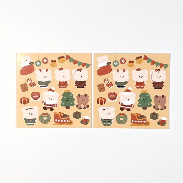 BAMTOREE STORE Christmas Seal Stickers (1set 2 sheets)