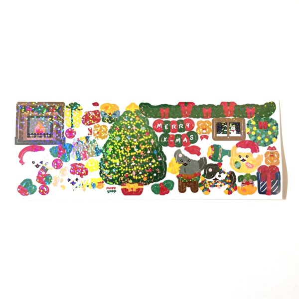 MIIYA SHOP Christmas Seal Sticker (3 Types, 1 Type 1 Sheet )