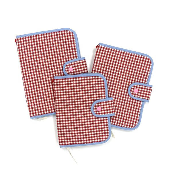 Quilted Checkered Book Cover [for B6-sized / A5-sized Book / for Slightly Larger A5 Book]