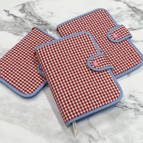 Quilted Checkered Book Cover [for B6-sized / A5-sized Book / for Slightly Larger A5 Book] - Image 6