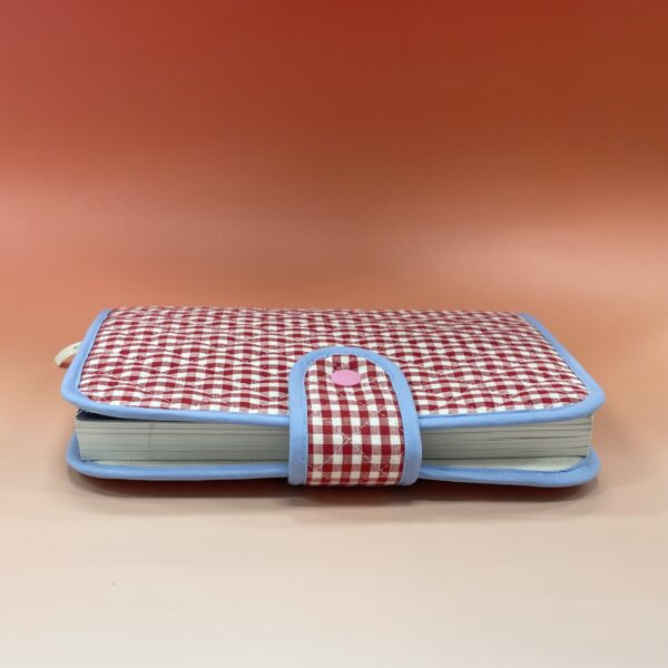 Quilted Checkered Book Cover [for B6-sized / A5-sized Book / for Slightly Larger A5 Book] - Image 4