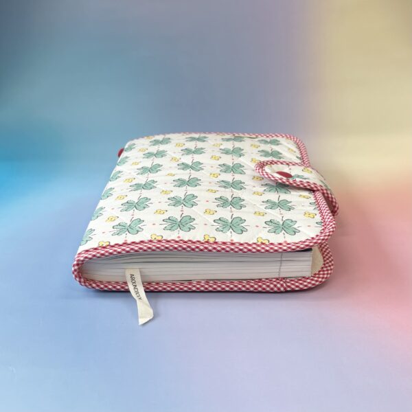 Quilted Clover Fabric Book Cover [for B6-sized / A5-sized Book] - Image 4