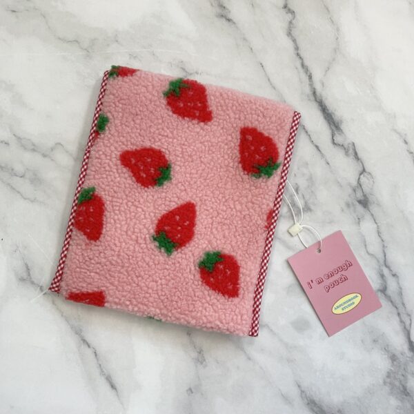 Strawberry Milk E-book Reader Tablet Fabric Pouch (Made in Korea) - Image 3
