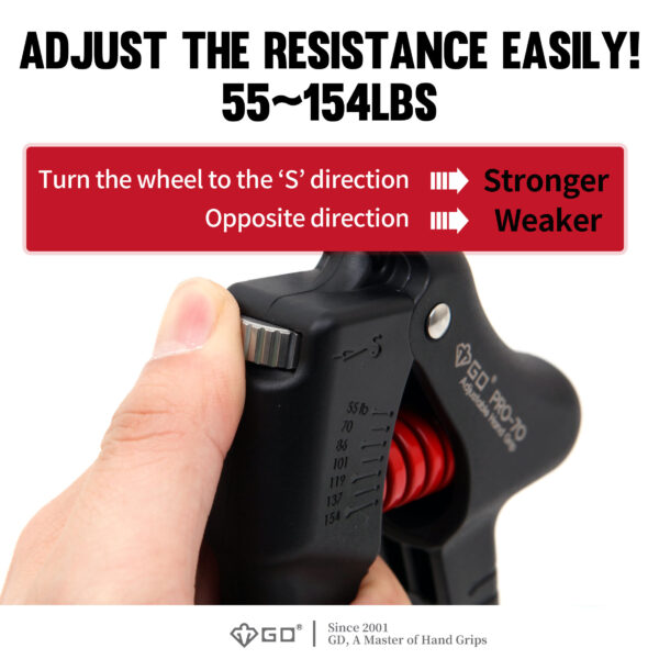 GD GRIP PRO (13~45kg) / GD GRIP PRO-70 (25~70kg) Hand Grip Grip Strengthener - Image 4
