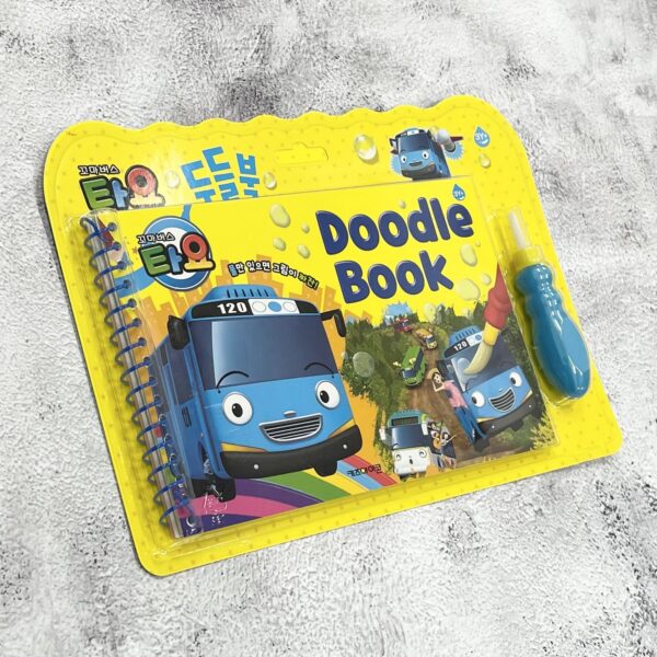 [TAYO/ PORORO Doodle Book] 타요 / 뽀로로 두들북 Water Brush Book Magic Coloring Book Water Doodle Book - Image 4
