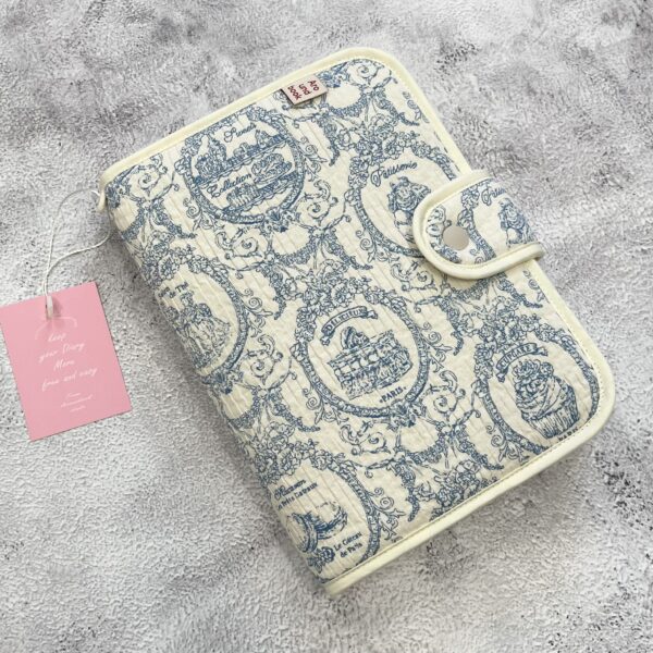 Toile de Jouy Fabric Book Cover - Image 4