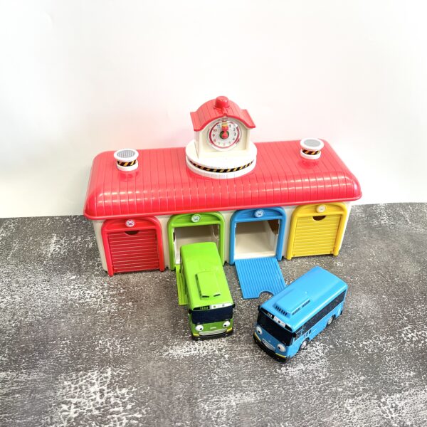 [TAYO the Little Bus – Talking Central Depot Playset Includes TAYO, ROGI Toy cars] 타요 말하는 중앙 차고지 놀이 - Image 3