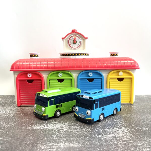 [TAYO the Little Bus – Talking Central Depot Playset Includes TAYO, ROGI Toy cars] 타요 말하는 중앙 차고지 놀이 - Image 2