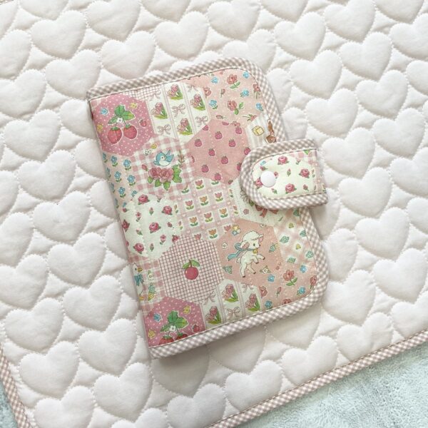Berry Blossom Fabric Book Cover Diary Cover - Image 2