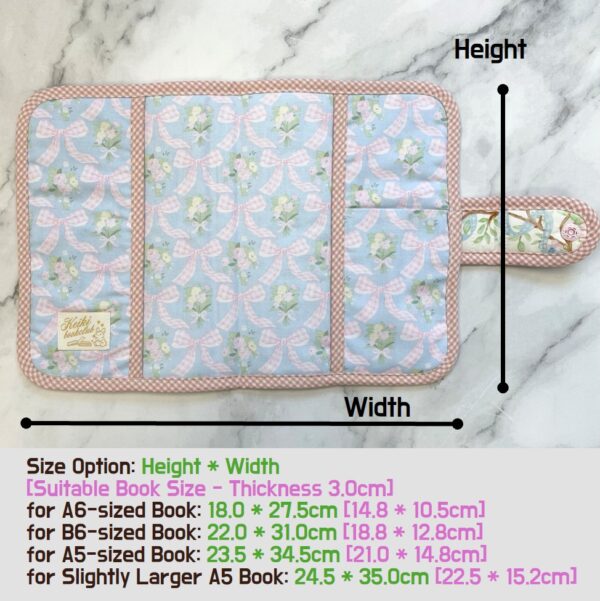 Sweet Ribbon Fabric Book Cover Diary Cover - Image 4