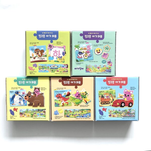 PINKFONG Baby Puzzle (Korean Alphabet / Numbers / Animals / Dinosaurs / Vehicles) - Image 4