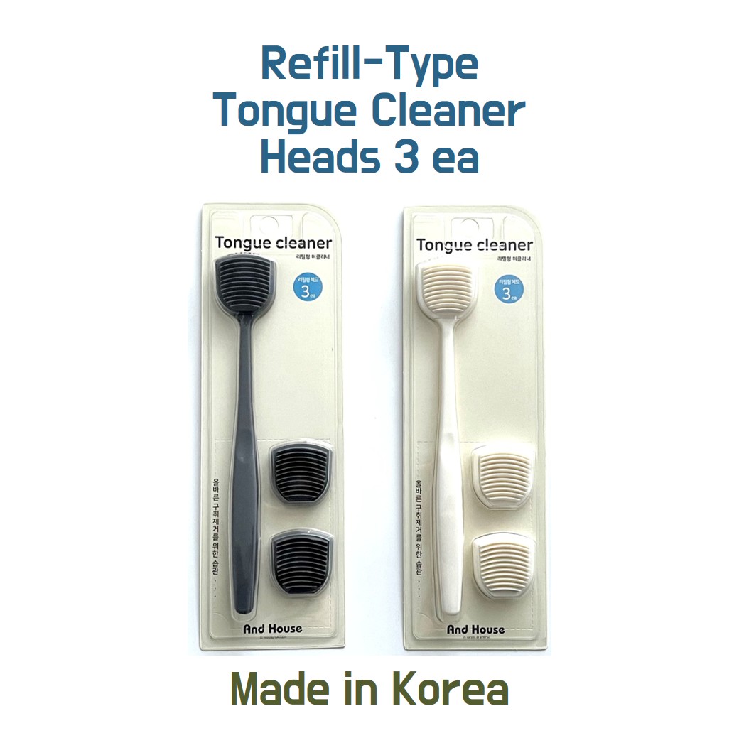Refill-Type Soft Tongue Cleaner 3-Pack Tongue Scraper
